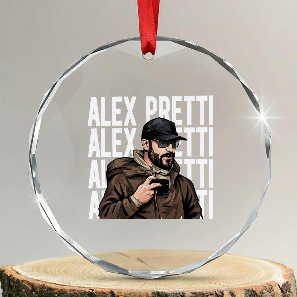 Alex Pretti Crystal Glass Ornament Minneapolis Hero Nurse Community Support Gift