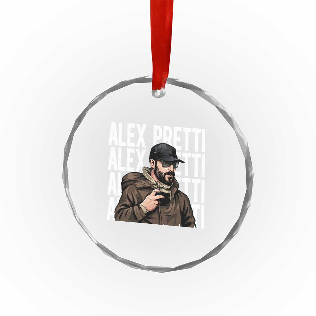 Alex Pretti Crystal Glass Ornament Minneapolis Hero Nurse Community Support Gift