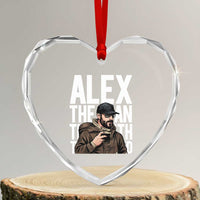 Alex Pretti Heart Crystal Glass Ornament Alex The Man The Myth The Legend Vintage Gift