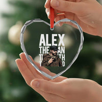 Alex Pretti Heart Crystal Glass Ornament Alex The Man The Myth The Legend Vintage Gift
