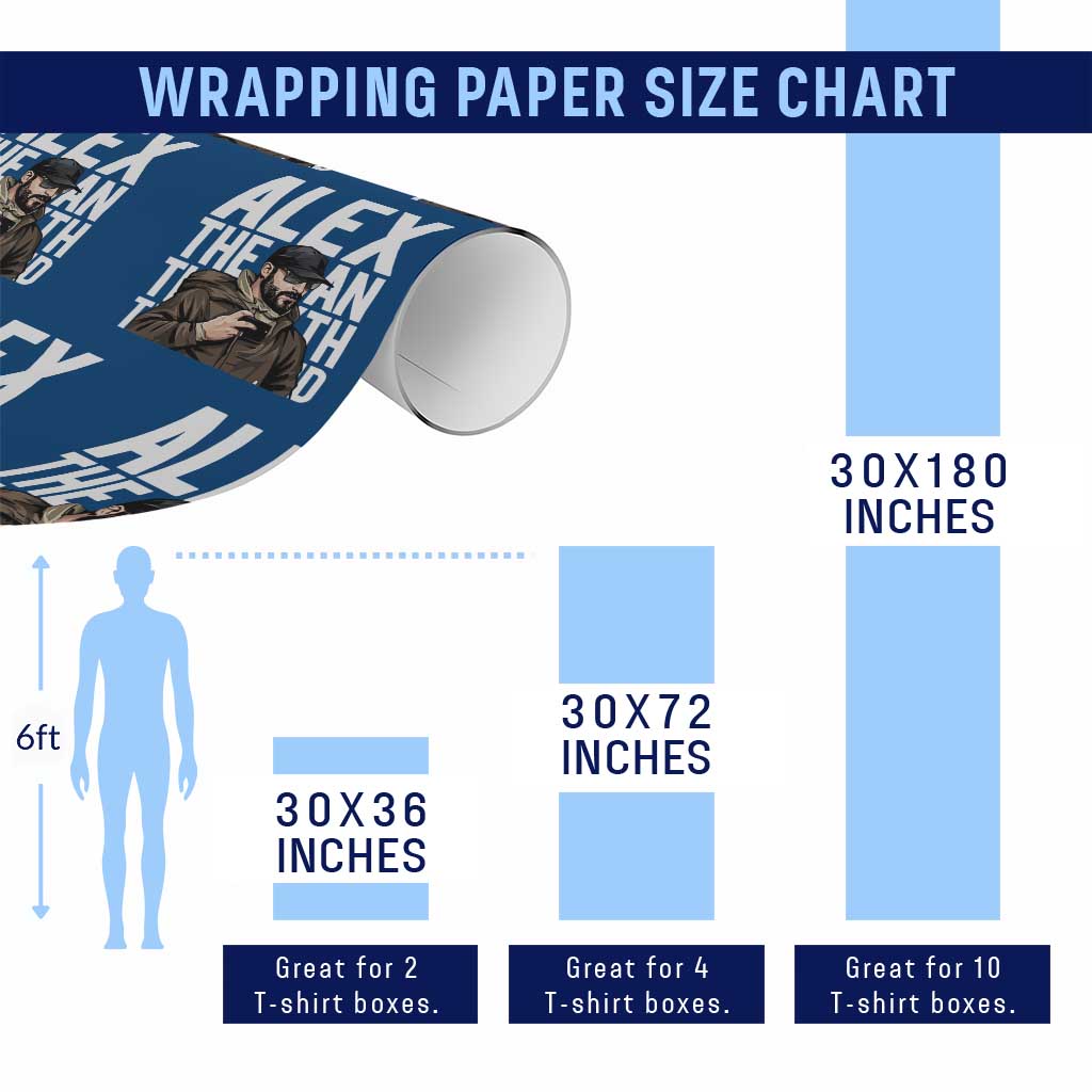 Alex Pretti Wrapping Paper Roll Alex The Man The Myth The Legend Vintage Gift