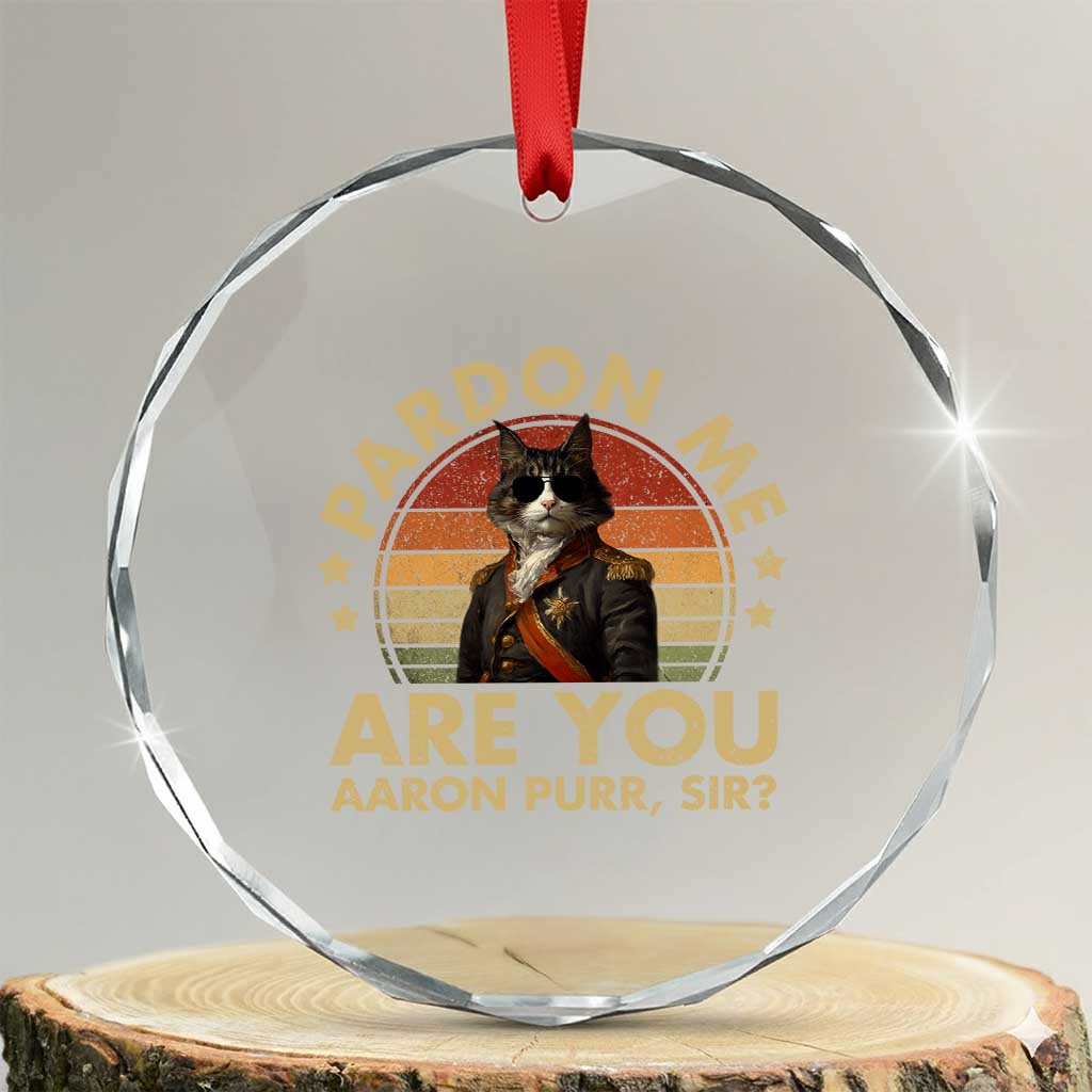 Alexander Hamilton Cat Crystal Glass Ornament Funny Gifts For Fans Cat Lovers TS10
