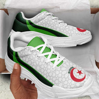 Algeria 2026 Football Chunky Sneakers Go Greens Islamic Pattern Curve Stylized - Wonder Print Shop