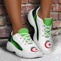 Algeria 2026 Football Chunky Sneakers Go Greens Islamic Pattern Curve Stylized - Wonder Print Shop