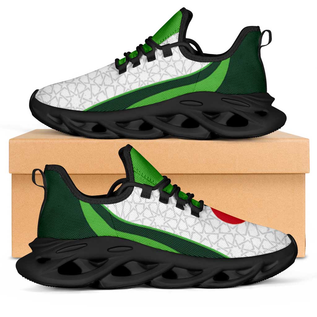 Algeria 2026 Football Clunky Sneakers Go Greens Islamic Pattern Curve Stylized - Wonder Print Shop