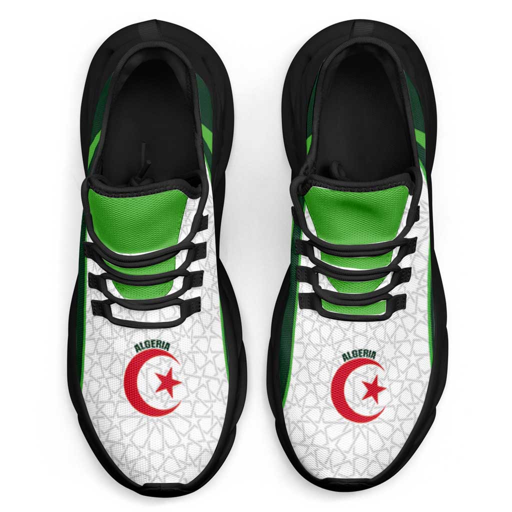 Algeria 2026 Football Clunky Sneakers Go Greens Islamic Pattern Curve Stylized - Wonder Print Shop