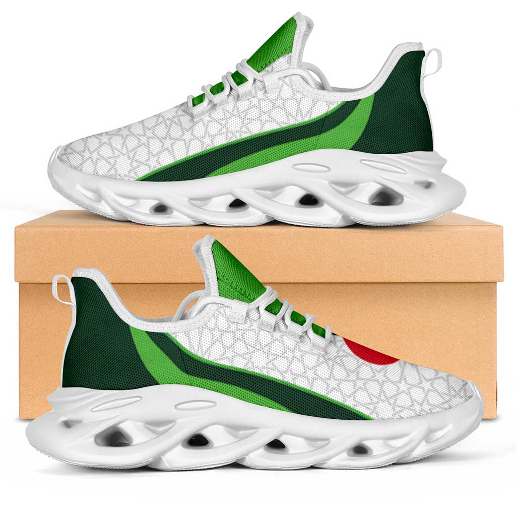 Algeria 2026 Football Clunky Sneakers Go Greens Islamic Pattern Curve Stylized - Wonder Print Shop