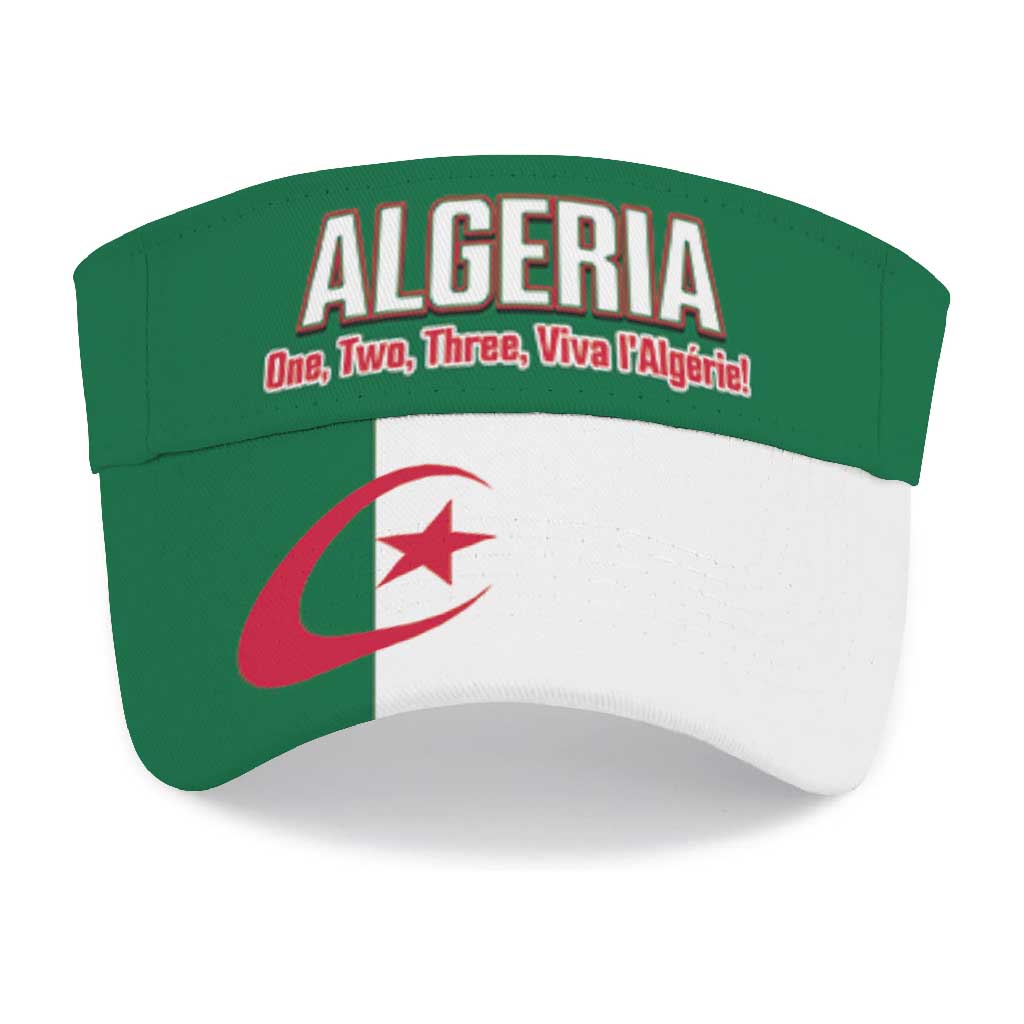 Algeria 2026 Football Sun Visor Cap One Two Three Viva L'algerie