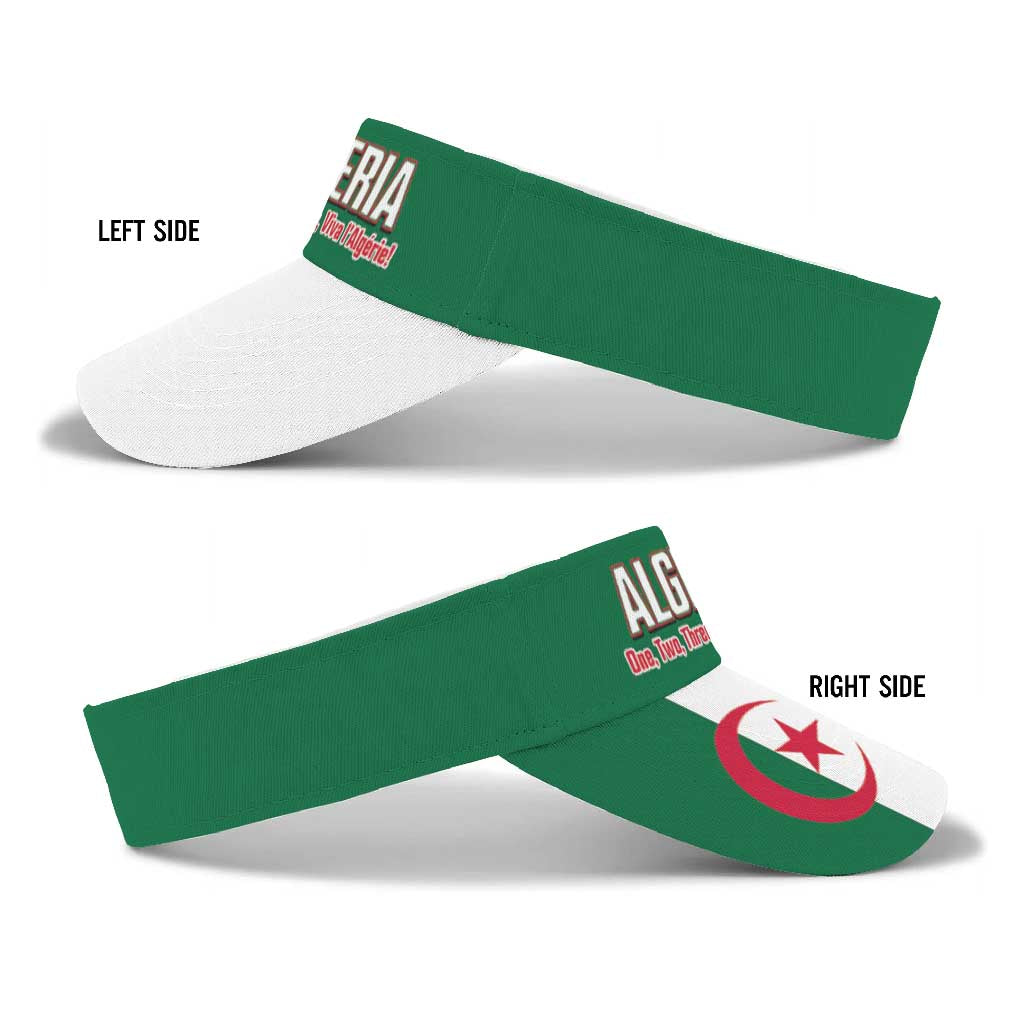 Algeria 2026 Football Sun Visor Cap One Two Three Viva L'algerie