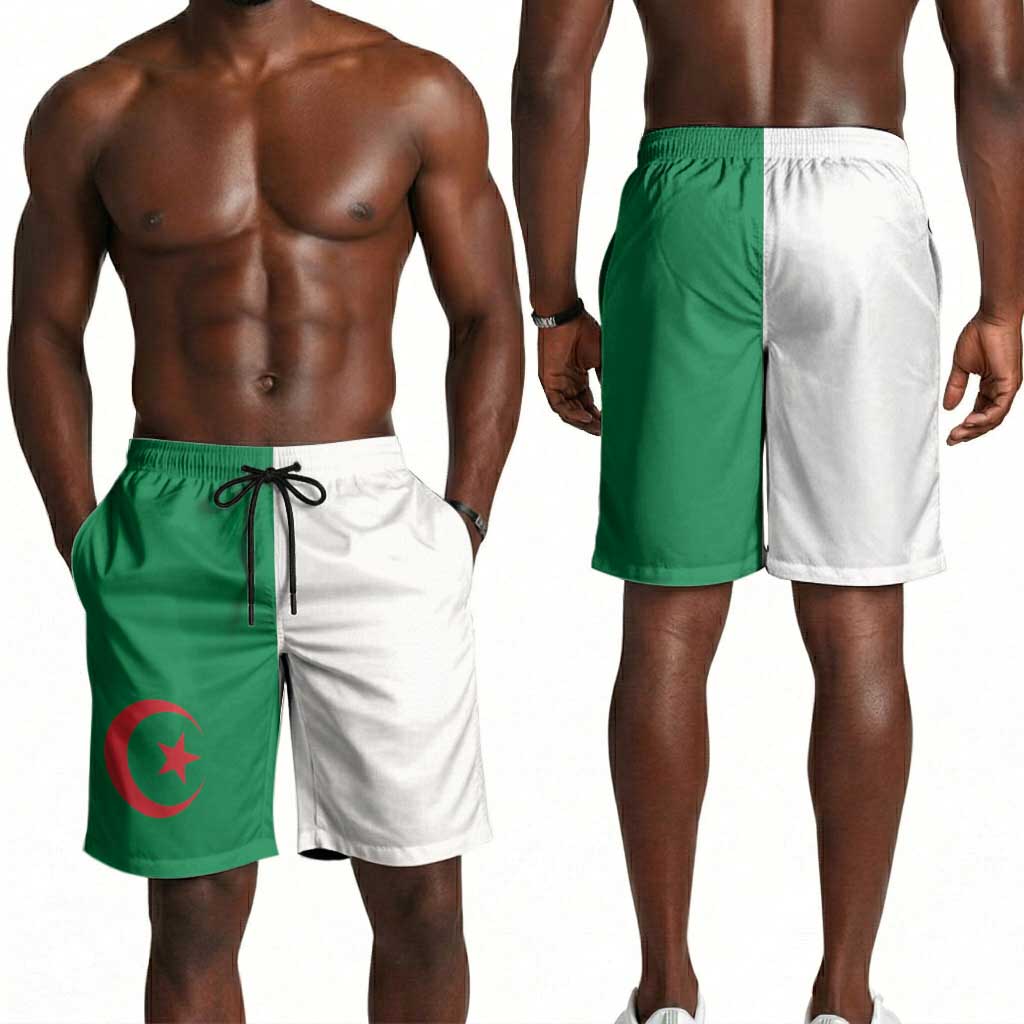 Algeria Shorts for Men National Flag Colors - Wonder Print Shop