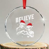 Alien And Bigfoot Crystal Glass Ornament TS10