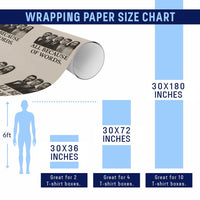 All Because of Words Wrapping Paper Roll Tribute to Truth Tellers Freedom Defender - Wonder Print Shop