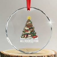 All Booked For Christmas Crystal Glass Ornament Xmas Tree Lights Book Lover - Wonder Print Shop