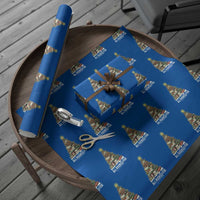 All Booked For Christmas Wrapping Paper Roll Xmas Tree Lights Book Lover - Wonder Print Shop