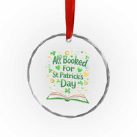All Booked For St Patricks Day Crystal Glass Ornament Irish Bookworm Gift