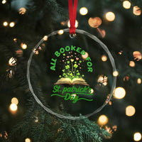 All Booked For St Patricks Day Crystal Glass Ornament Irish Reader Gift