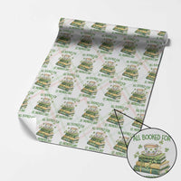 All Booked For St Patricks Day Wrapping Paper Roll Gift For Book Lovers