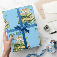 All Booked For St Patricks Day Wrapping Paper Roll Gift For Book Lovers