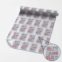 All I Need Is Jesus And The Beach Wrapping Paper Roll Striped Christian Summer Graphic