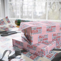 All I Need Is Jesus And The Beach Wrapping Paper Roll Striped Christian Summer Graphic