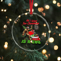 All I Want For Christmas Is A 180 Crystal Glass Ornament Bigfoot Lover Dartist Gift - Wonder Print Shop