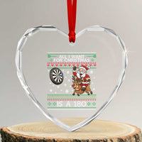 All I Want For Christmas Is A 180 Heart Crystal Glass Ornament Santa Dart Player Xmas Gift - Wonder Print Shop