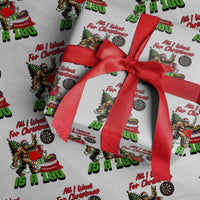 All I Want For Christmas Is A 180 Wrapping Paper Roll Bigfoot Lover Dartist Gift - Wonder Print Shop