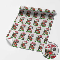 All I Want For Christmas Is A 180 Wrapping Paper Roll Bigfoot Lover Dartist Gift - Wonder Print Shop