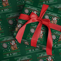 All I Want For Christmas Is A 180 Wrapping Paper Roll Santa Dart Player Xmas Gift - Wonder Print Shop