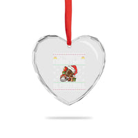 All I Want For Christmas Is Football Heart Crystal Glass Ornament Funny Sport Ugly Christmas - Wonder Print Shop
