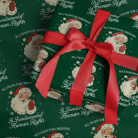 All I Want For Christmas Is Fundamental Human Rights Wrapping Paper Roll Xmas Supporters Gift - Wonder Print Shop