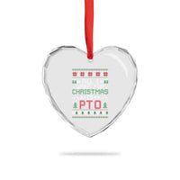All I Want For Christmas Is PTO Heart Crystal Glass Ornament Funny Office Xmas Holiday Work - Wonder Print Shop