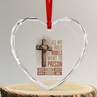 All My Role Model Went To Prison Funny Christian Heart Crystal Glass Ornament Jesus Paul Joseph Daniel Peter John Bible Gospel