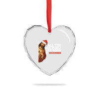 All The Cool People Are Born In December Heart Crystal Glass Ornament Funny Christmas Christian Birthday - Wonder Print Shop