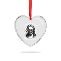 All The Cool People Are Born In December Heart Crystal Glass Ornament Funny Christmas December Birthday Jesus - Wonder Print Shop