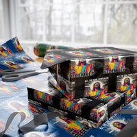 All the Cool People Are Born in December Wrapping Paper Roll Funny Trippy Neon Jesus Birthday Meme - Wonder Print Shop