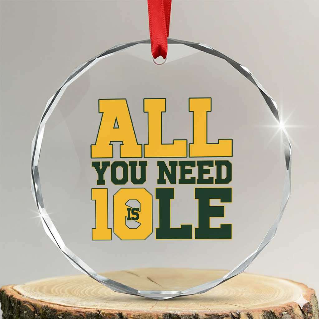 All You Need is Love Crystal Glass Ornament Retro Jordan GB Football Lover Fan Gift - Wonder Print Shop