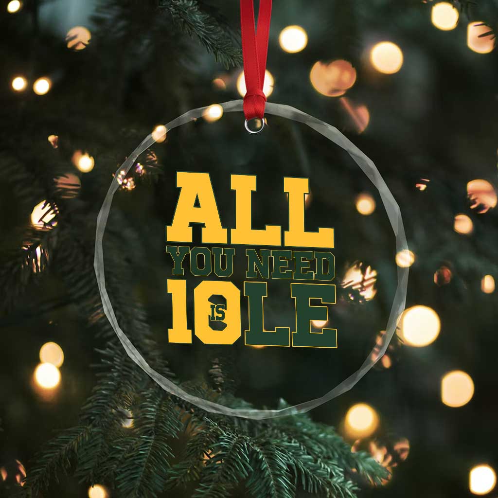All You Need is Love Crystal Glass Ornament Retro Jordan GB Football Lover Fan Gift - Wonder Print Shop