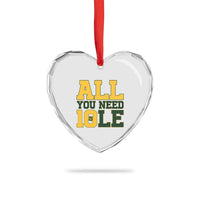 All You Need is Love Heart Crystal Glass Ornament Retro Jordan GB Football Lover Fan Gift - Wonder Print Shop