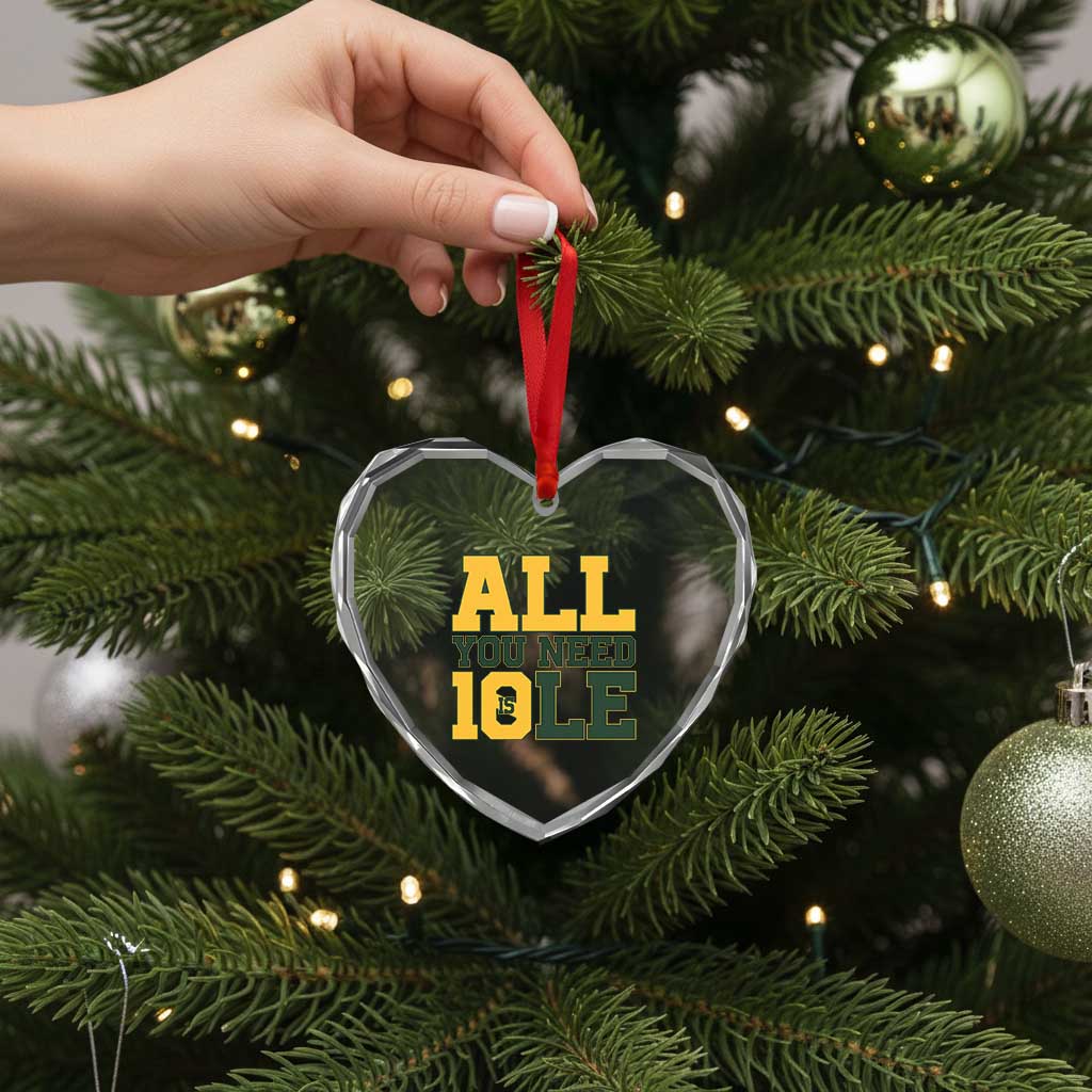 All You Need is Love Heart Crystal Glass Ornament Retro Jordan GB Football Lover Fan Gift - Wonder Print Shop
