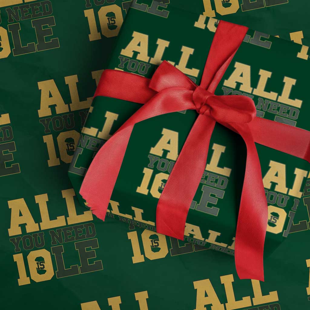 All You Need is Love Wrapping Paper Roll Retro Jordan GB Football Lover Fan Gift - Wonder Print Shop