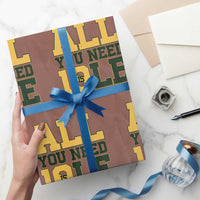 All You Need is Love Wrapping Paper Roll Retro Jordan GB Football Lover Fan Gift - Wonder Print Shop