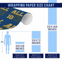 All You Need is Love Wrapping Paper Roll Retro Jordan GB Football Lover Fan Gift - Wonder Print Shop