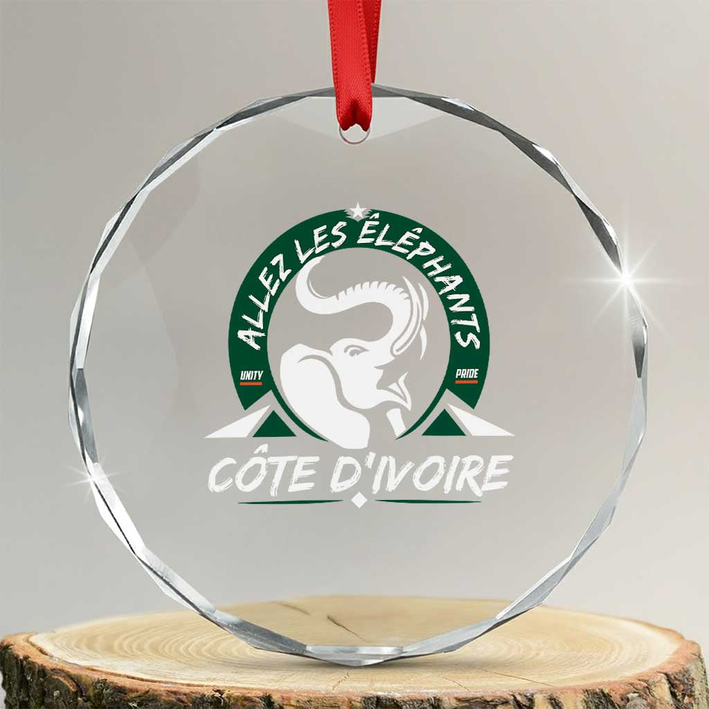 Allez Les Elephants Cote d'Ivoire Soccer Fan Crystal Glass Ornament Ivory Coast Pride Football Lovers