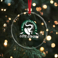 Allez Les Elephants Cote d'Ivoire Soccer Fan Crystal Glass Ornament Ivory Coast Pride Football Lovers