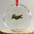 Alligator Alcatraz 2025 Crystal Glass Ornament Gator Lockdown Political Satire Barbed Wire Swamp Humor - Wonder Print Shop