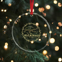 Alligator Alcatraz 2025 Crystal Glass Ornament Gator Lockdown Political Satire Barbed Wire Swamp Humor TS02