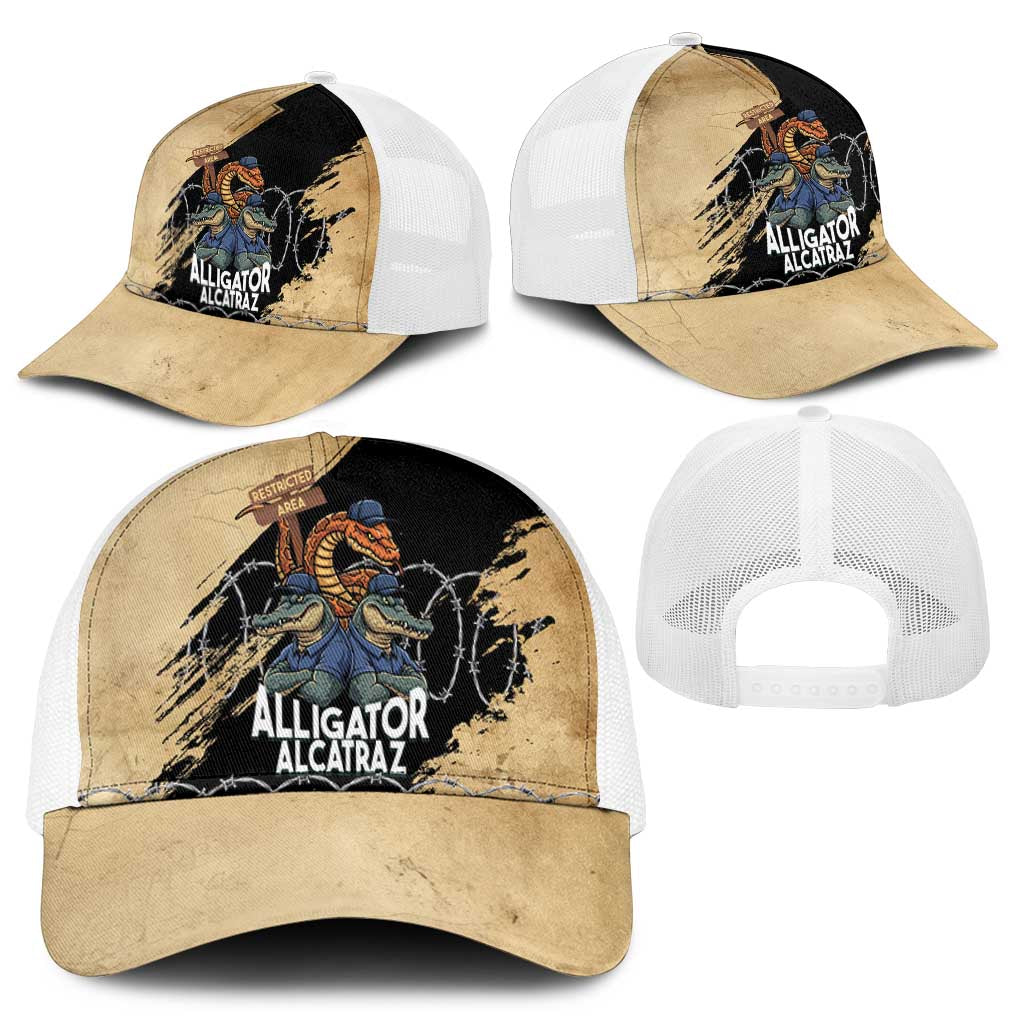Alligator Alcatraz Baseball Net Cap Gator and Python Restricted Area LT14