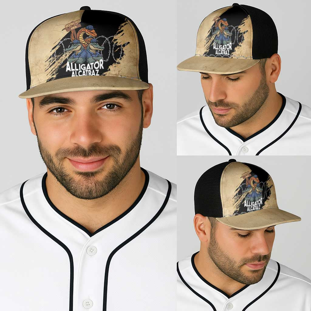 Alligator Alcatraz Baseball Net Cap Gator and Python Restricted Area LT14