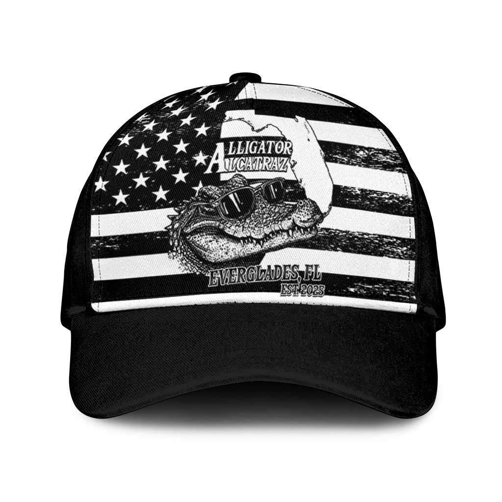 Alligator Alcatraz Classic Cap Cool Gator Everglades USA Grunge Flag LT14